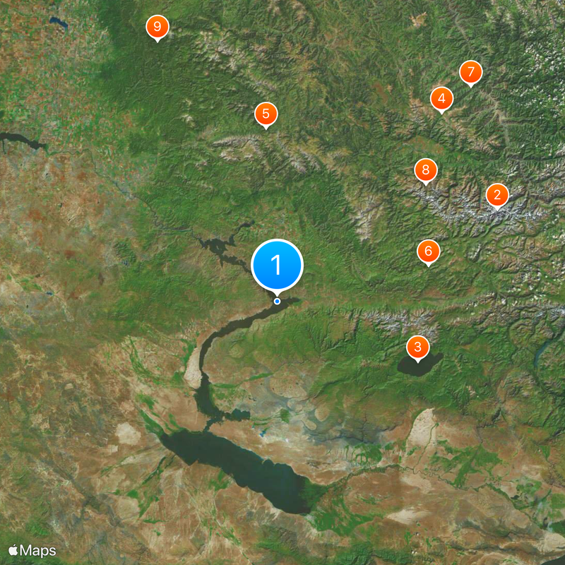 Bacino della Buchtarma Mappa