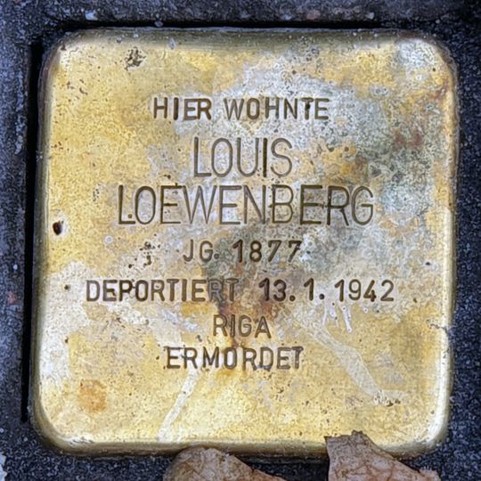 Stolperstein en memoria de Louis Loewenberg