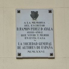 Commemorative plaque to Ramón Pérez de Ayala, Madrid