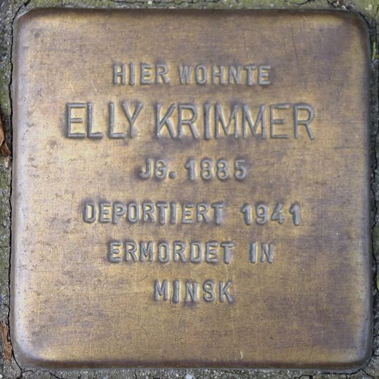 Stolperstein en memoria de Elly Krimmer