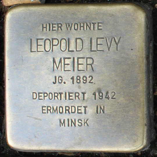 Stolperstein en memoria de Leopold Levy Meier
