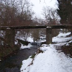 Footbridge of Švabinského street over the Nezabudický potok
