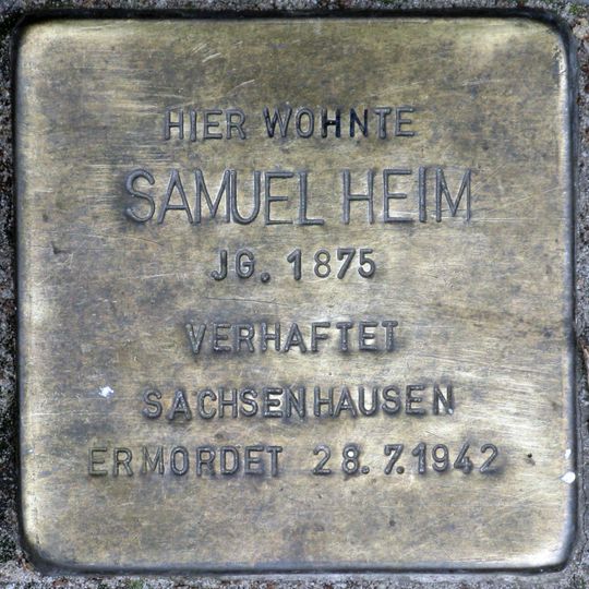 Stolperstein für Samuel Heim