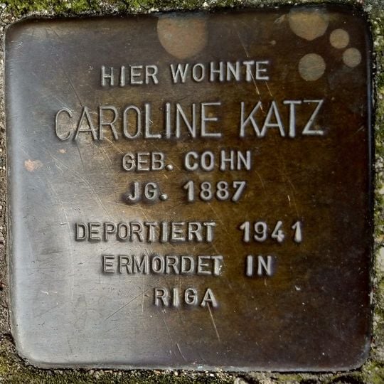 Stolperstein dedicated to Caroline Katz
