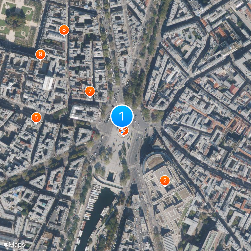 Place de la Bastille Map
