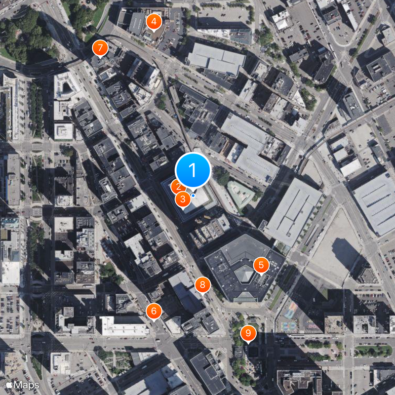 Downtown Detroit Mappa