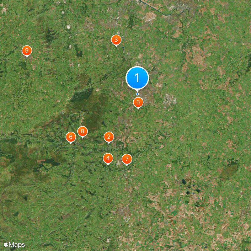 Wrexham County Borough Karte