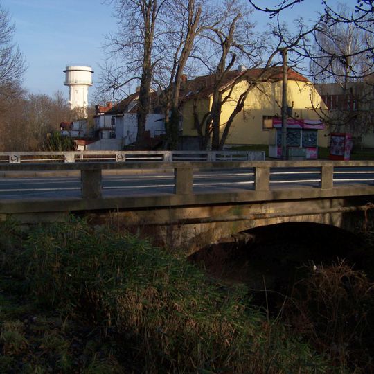 Bridge of Boleslavská třída over the inner moat in Nymburk