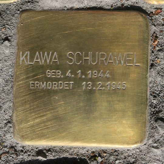 Stolperstein dedicated to Klawa Schurawel