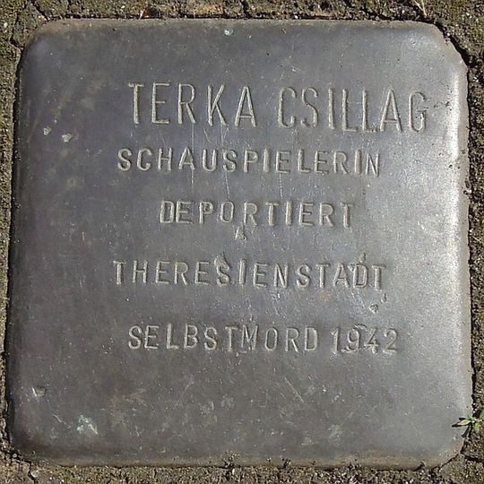 Stolperstein en memoria de Terka Csillag