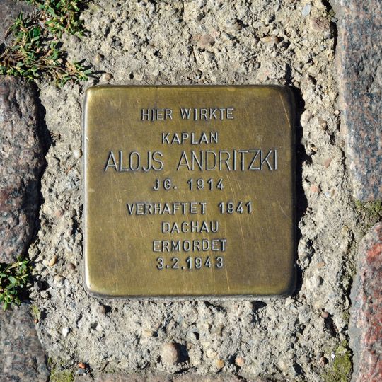 Stolperstein em memória de Alois Andritzki