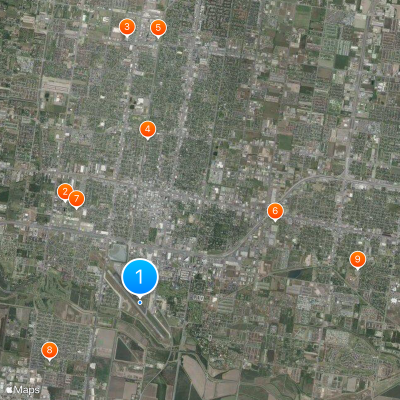 McAllen-Miller International Airport Map