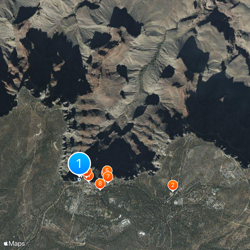 Bright Angel Trail Mapa