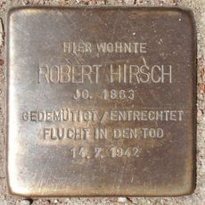Stolperstein dedicated to Robert Hirsch