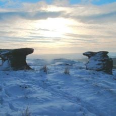 Two prominent cup marked rock outcrops known as Doubler Stones