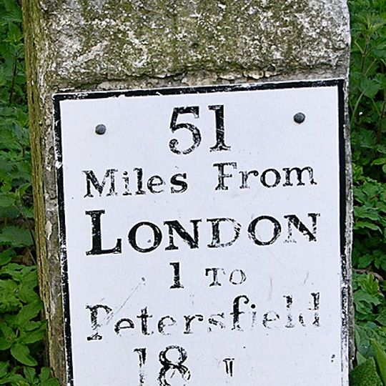 Milestone, London Road, by No. 21, E of roundabout