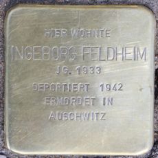 Stolperstein dedicated to Ingeborg Feldheim