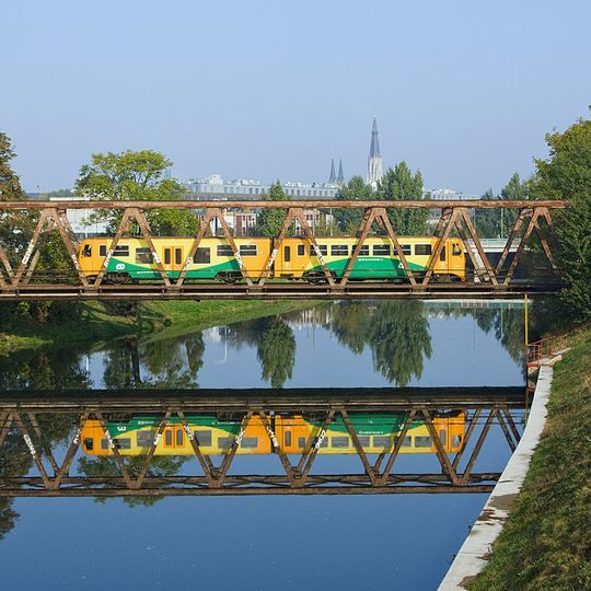 Železniční most přes Moravu u teplárny Olomouc