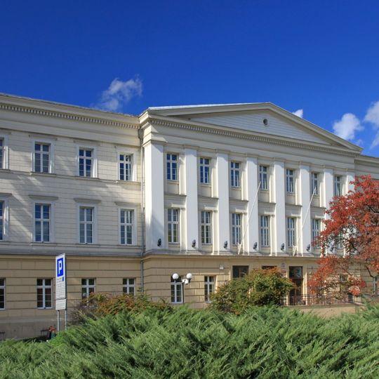 Historic courthouse building in Racibórz