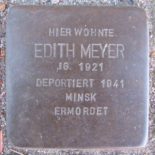 Stolperstein em memória de Edith Meyer