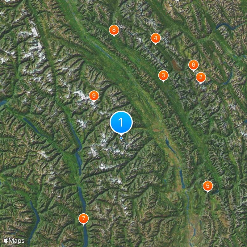 Kootenays Map