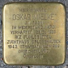 Stolperstein en memoria de Oskar Mielke