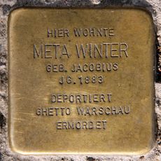 Stolperstein dedicated to Meta Winter