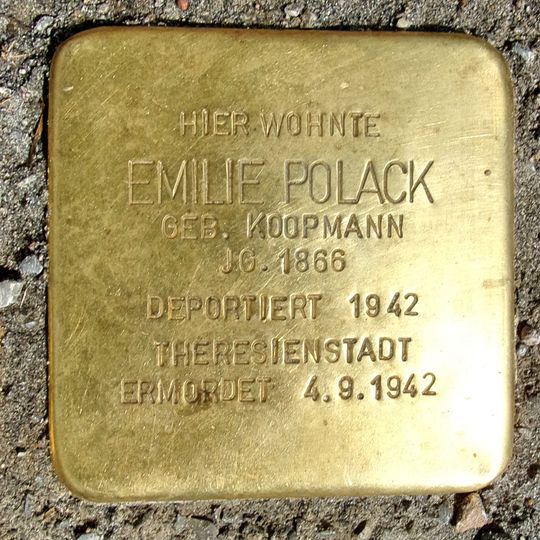Stolperstein à la mémoire d’Emilie Polack