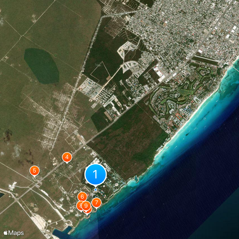 Occidental at Xcaret Destination Map