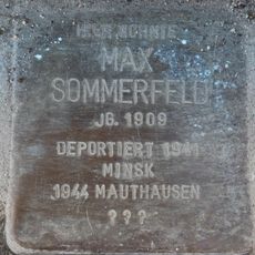 Stolperstein en memoria de Max Sommerfeld