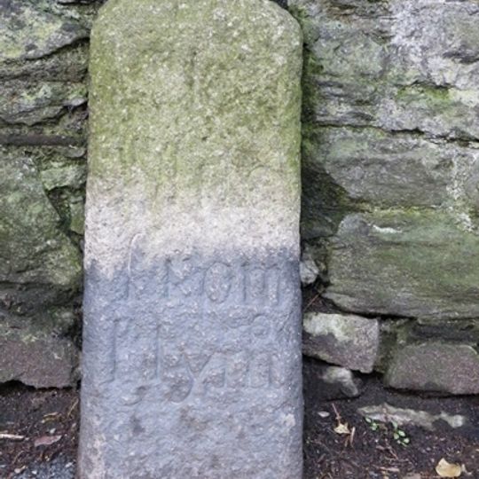 Milestone, top of Lipson Road, opp. Queens Road