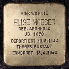Stolperstein en memoria de Elise Moeser