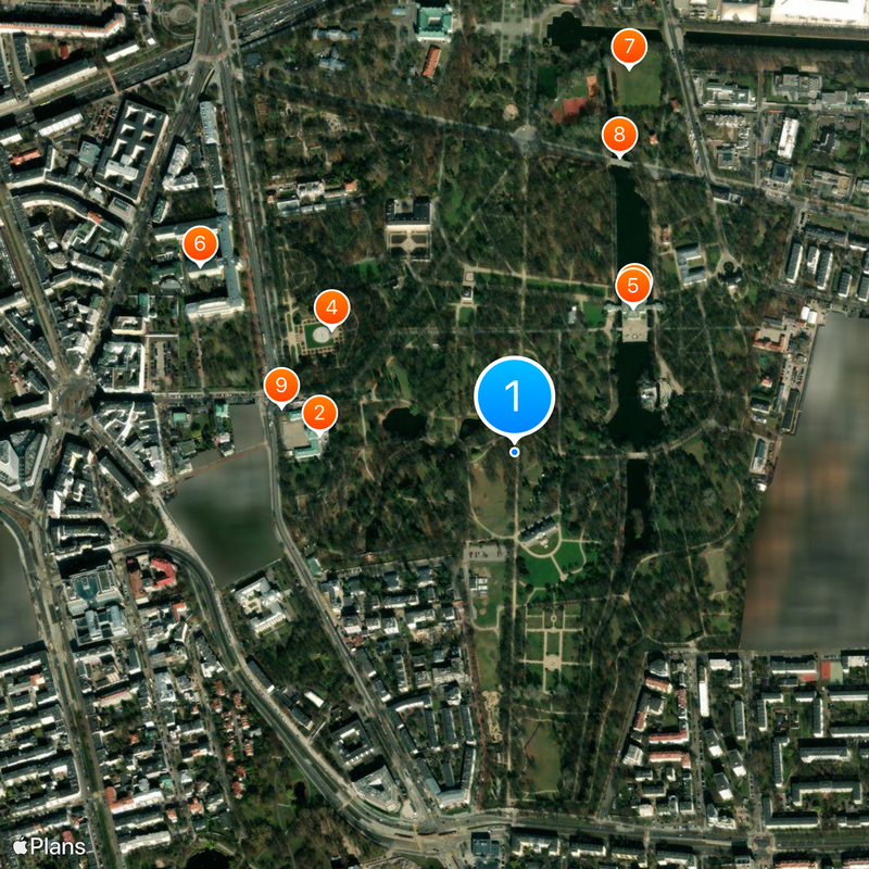 Parque Łazienki Mapa