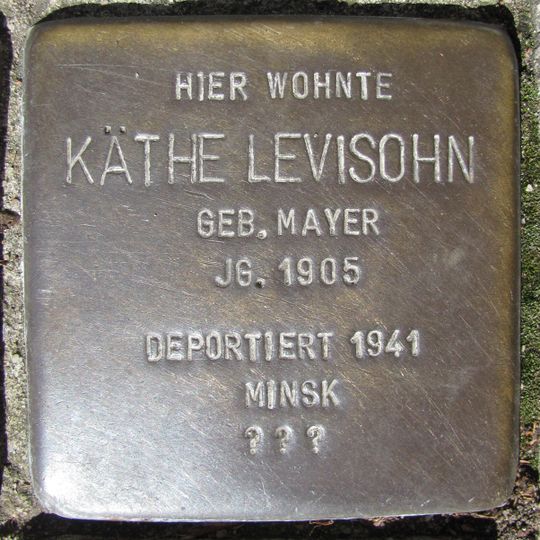 Stolperstein dedicated to Käthe Levisohn