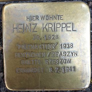Stolperstein dedicated to Heinz Krippel