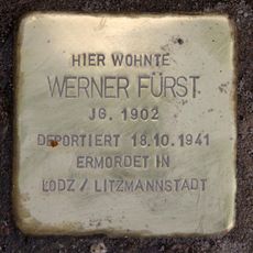 Stolperstein en memoria de Werner Fürst
