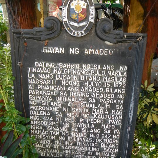 Town of Amadeo historical marker