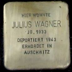 Stolperstein dedicated Julius Wagner