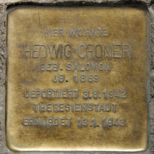 Stolperstein dedicated to Hedwig Croner