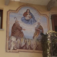 Muurschildering, kunstwerk, katholiek kerkgebouw