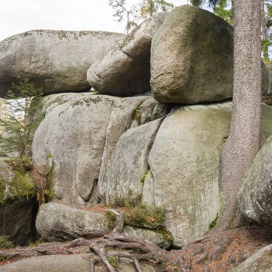 Luisenburg, Gipfel der Großen Kösseine und Kleines Labyrinth