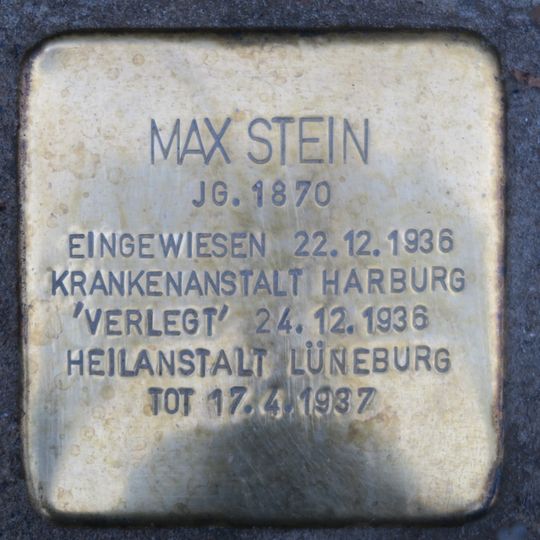 Stolperstein à la mémoire de Max Stein