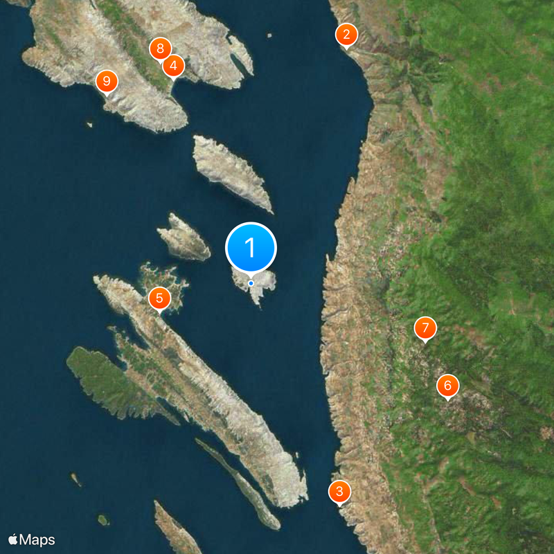 Goli otok Map