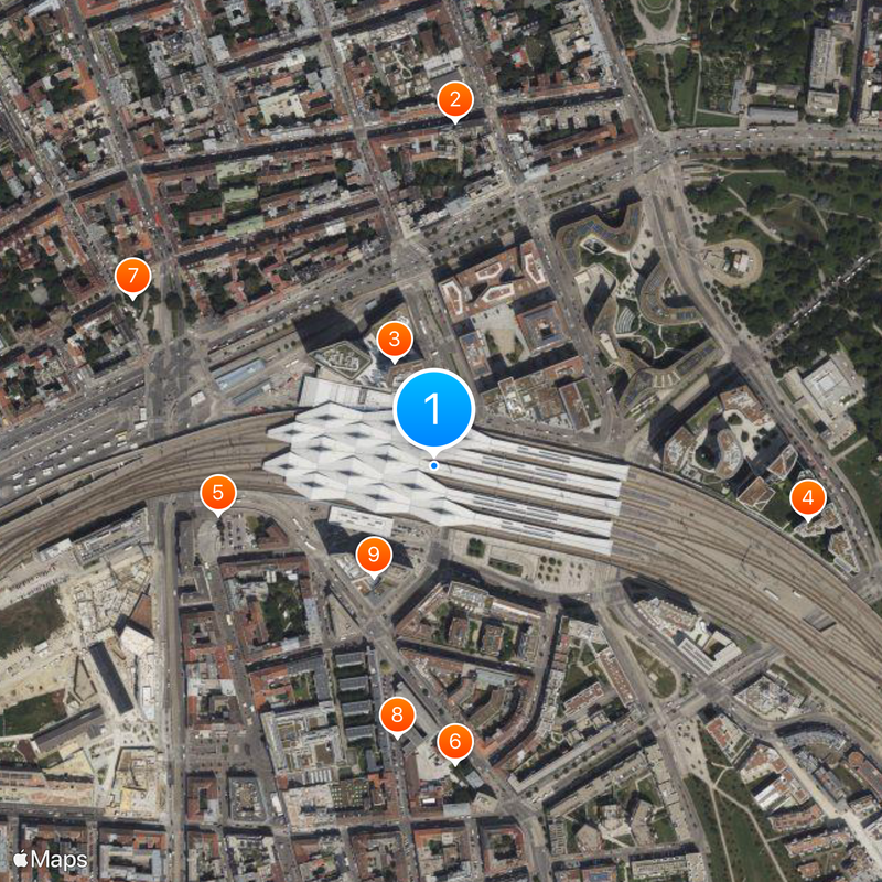 Wien Hauptbahnhof Mapa
