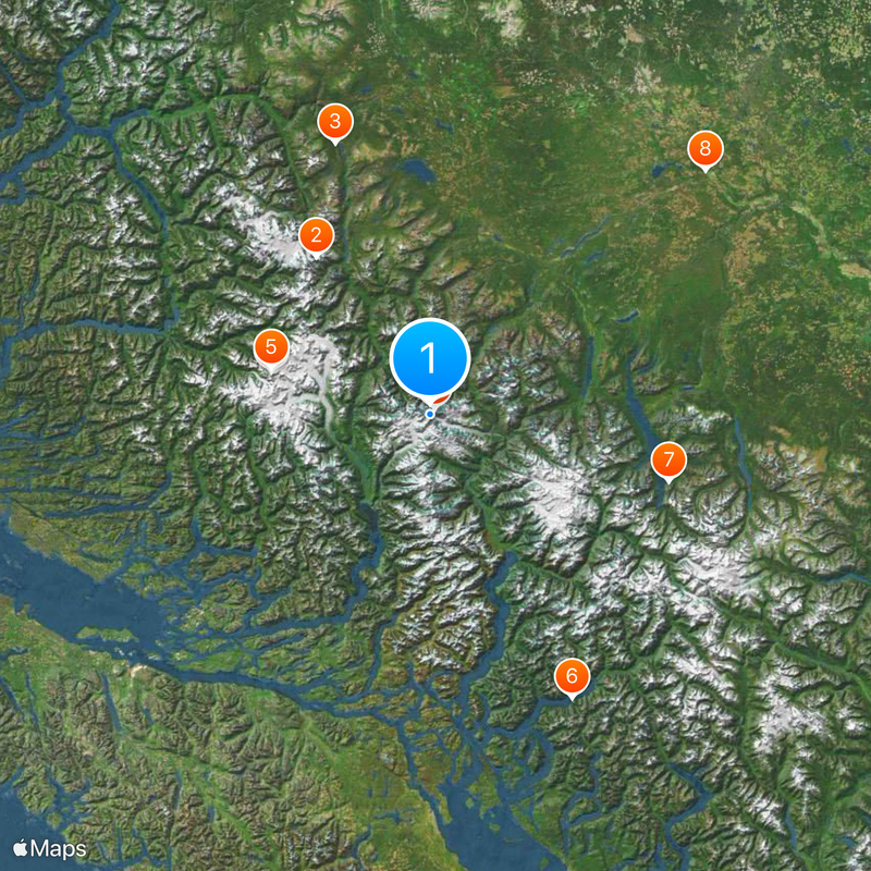 Monte Waddington Mappa