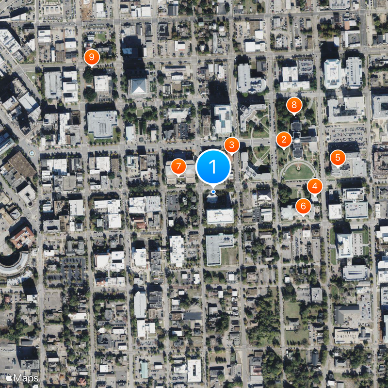 Monumento a los Derechos Civiles Mapa