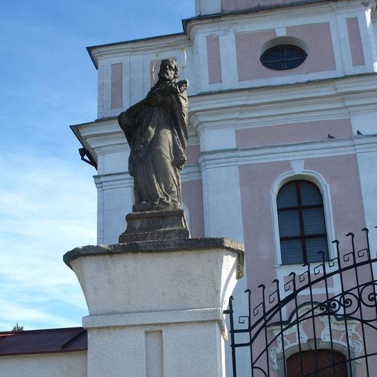 Socha svatého Jana Nepomuckého u kostela svatého Václava v Novém Veselí