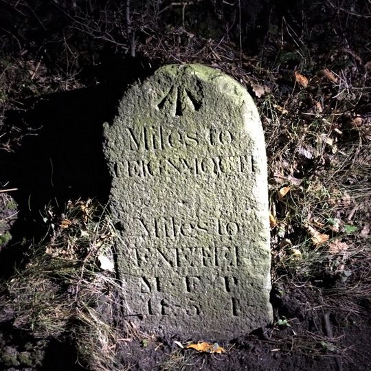 Milestone, Higher Exeter Road; nr Teign View Farm & Teignmouth Golf Club