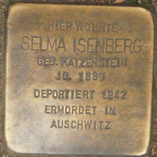 Stolperstein en memoria de Selma Isenberg