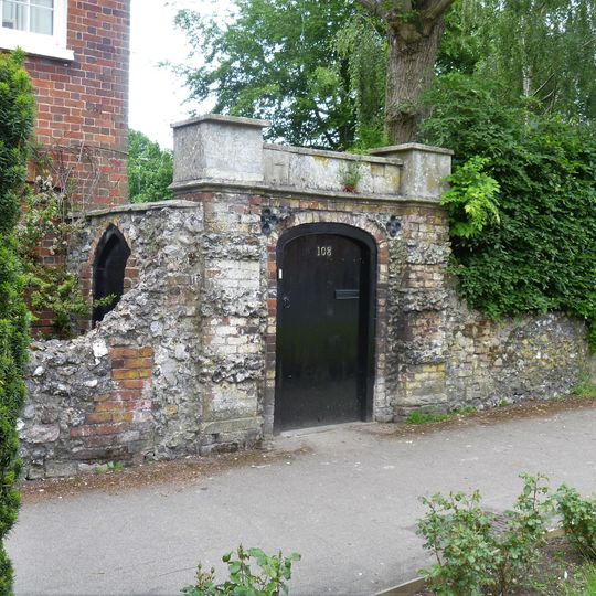 Gateway In Wall To Right Of Numbers 107 And 108